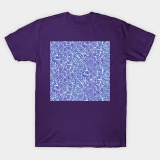 Blue and Purple Spiral Giraffe Print T-Shirt